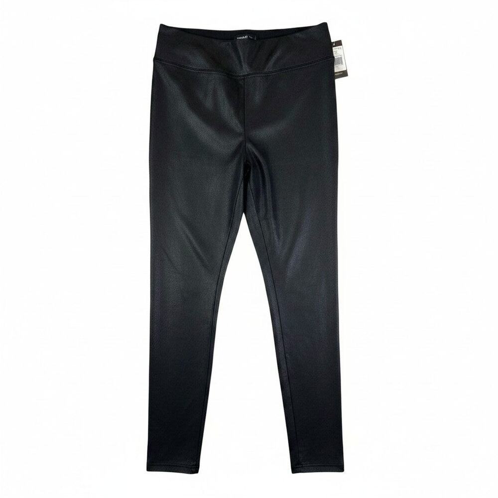 NYDJ New Womens Coated Leggings Pants High Rise Black Size Small Minimalist Edgy